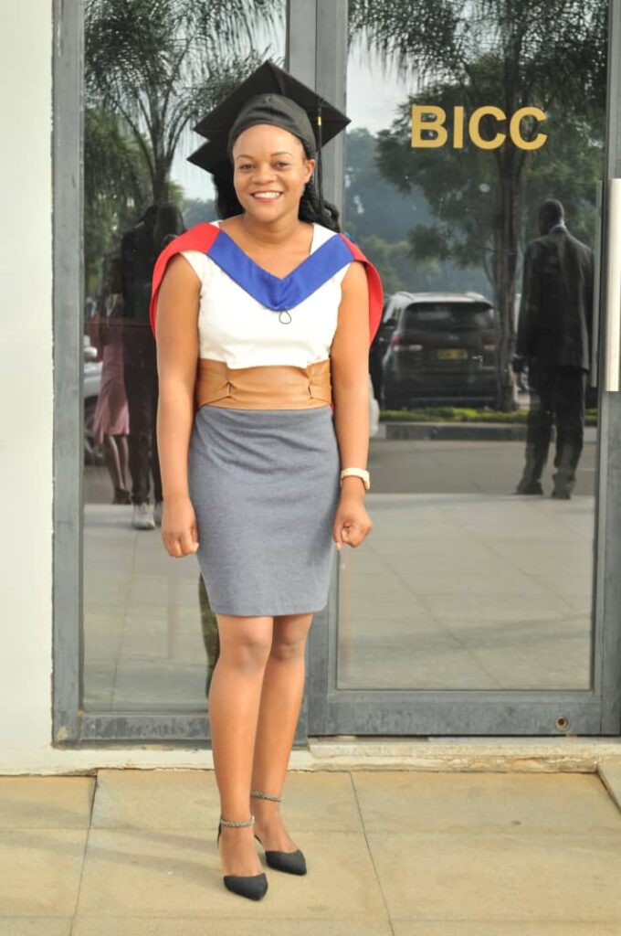 Jacqueline Jijide dressed as a graduate | A Testament to Grit and Unwavering Resilience
